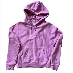 Champion Reverse Weave Women’s Pink Hoodie Sweatshirt Pullover Sz Medium EUC